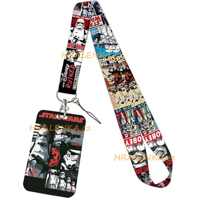 Šňůrka na krk 24294 s cedulkou na ID karty Star Wars Stormtrooper