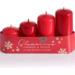 Bartek Candles Свещ Bartek гламурна микс 40/55-70-85-100 червена