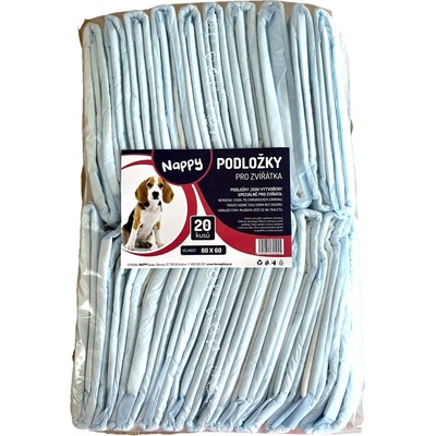 Nappy podložky pre zvieratká 60 x 60 cm 20 ks