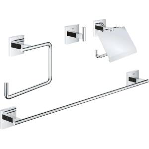 GROHE QuickFix Start Cube - Комплект аксесоари за баня 4 в 1, хром 41115000 (41115000)