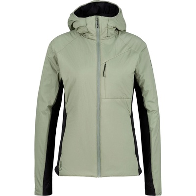 Stoic Дамско вълнено яке Stoic Women's MountainWool60 JokkmokkSt. Hybrid Hoody Insulation jacket - Agave Green / Black - размер XS (105-6678-0411)