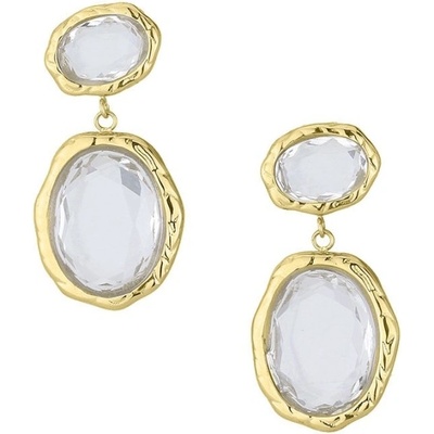 Manoki Ocelové náušnice Meriel křišťál chirurgická ocel KA244GW Bílá/čirá