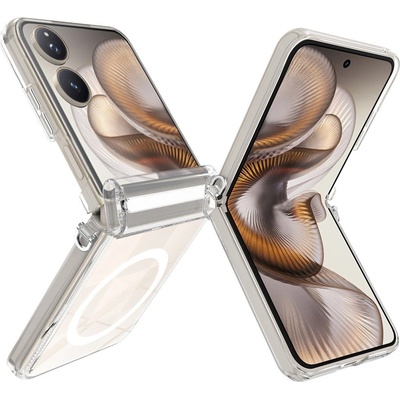 Xiaomi Mix Flip 2 калъф - магнитен, прозрачен PC, защита на пантата, протектор