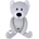 Balibazoo Мека играчка за гушкане Bali Bazoo - Teddy Bear, 20 cm, светлосива (111066)