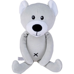 Balibazoo Мека играчка за гушкане Bali Bazoo - Teddy Bear, 20 cm, светлосива (111066) - ozone