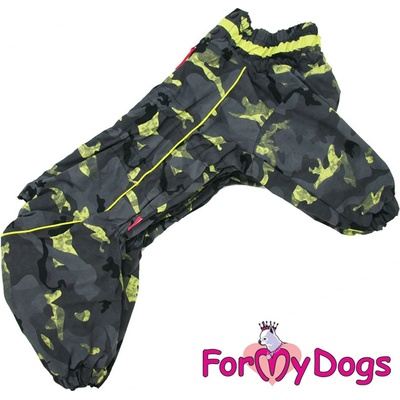 FOR MY DOGS Overal pro velká plemena YELLOW CAMOUFLAGE