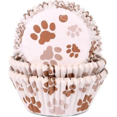 House of Marie Košíčky na muffiny hnedé labky 50x33 mm