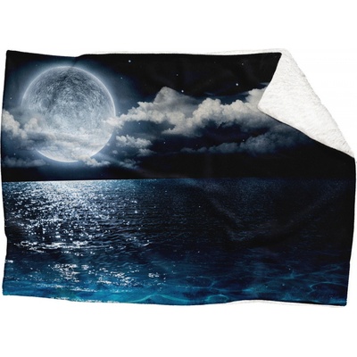 Impar fleece deka Moře s měsícem Podšití beránkem ANO 150x120