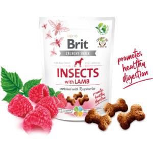 Brit Care Crunchy Cracker Insects with Lamb enriched with Raspberries 200gr