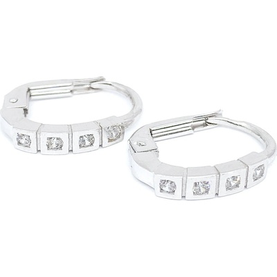 Jan Kos jewellery zlaté náušnice s bílým kamenem 59628591
