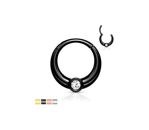 Piercingate piercing kroužek segment PKR00134 černá