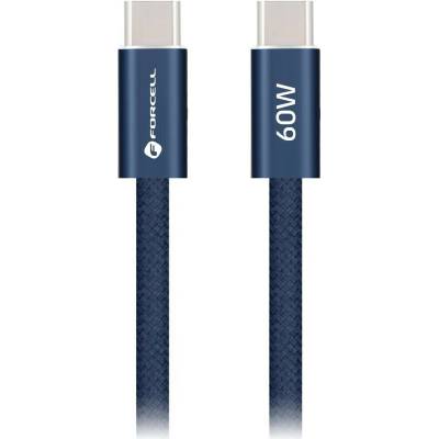 Forcell ACYH23 USB-C / USB-C 60W PD QC4.0 AVS 1,2m modrý