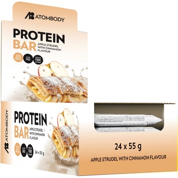 Atombody Протеинов бар 24x55g - Apfelstrudel white chocolate