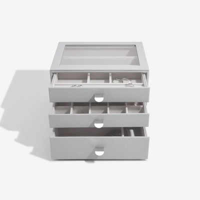 Stackers šperkovnice se šuplíky 3v1 Pebble Grey Classic Drawers šedá 75888
