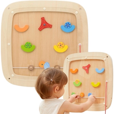 EcoToys senzorická deska s různými druhy materiálů