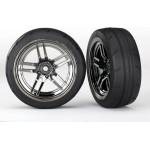 Traxxas колело 1.9", джанта split-spoke черен хром, гума Response (2) (предни)