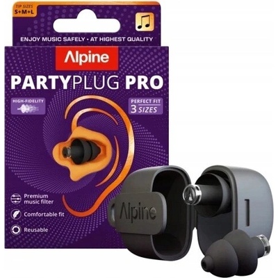 Alpine PartyPlug Pro Chrániče sluchu Black Multisize černá