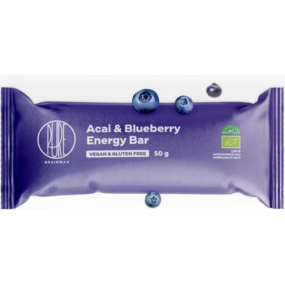 Energy BrainMax Pure Bar acai a borůvka BIO 50 g – Sleviste.cz