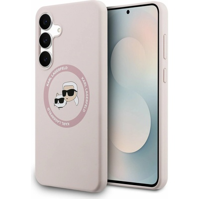 KARL LAGERFELD Liquid Silicone K&CH Heads MagSafe Задна корица за Samsung Galaxy S25 FE Pink Karl Lagerfeld | Rozov | ЖЕНИ | UNI