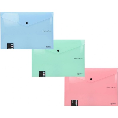 Obal s cvokom A4 Optima pastel mix farieb
