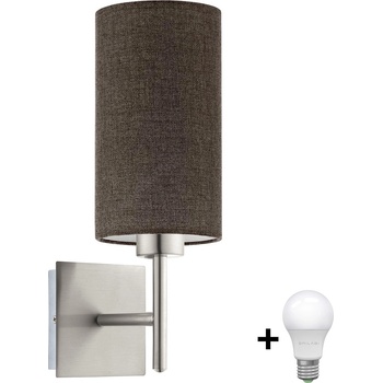 EGLO - LED аплик TUNJA 1xE27/60W/230V матов хром/кафяв (EG32507C)