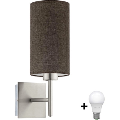 EGLO - LED Настенно осветително тяло TUNJA 1xE27/60W/230V матов хром/кафяв (EG32507C)