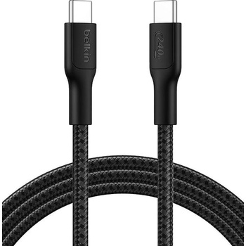 Belkin Кабел Belkin BOOST CHARGE Pro USB-C към USB-C Cable Braided 240W 2M, Черен (CAB025hq2MBK)