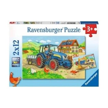 Ravensburger Puzzle 2x12el. Working hard 076161 RAVENSBURGER