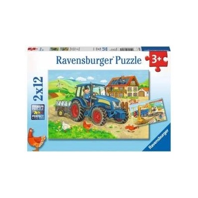 Ravensburger Puzzle 2x12el. Working hard 076161 RAVENSBURGER