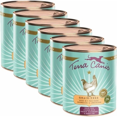 Terra Canis ﻿Grain-free Chicken with parsnip blackberry & dandelion 6 x 800 g