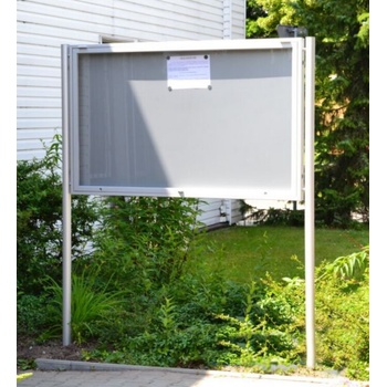 Expoint Vonkajšia vitrína vrátane stojanu s úzkym profilom obojstranná 8 x A4 100 x 73 x 6,9 cm