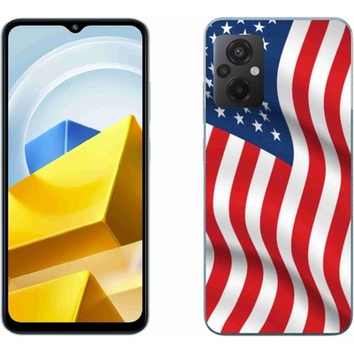 Pouzdro mmCase Gelové Xiaomi Poco M5 4G - USA vlajka