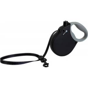 alcott Adventure retractable leashes - автоматичен повод с мека дръжка Адвенчър, ЧЕРЕН, размер S - дължина на повода 4, 8 м - подходящо за кучета до 20, 4 кг ADSBK