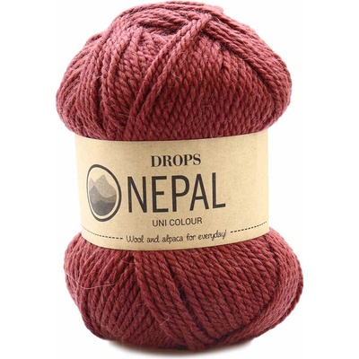 Drops Nepal Uni 8916 vínová