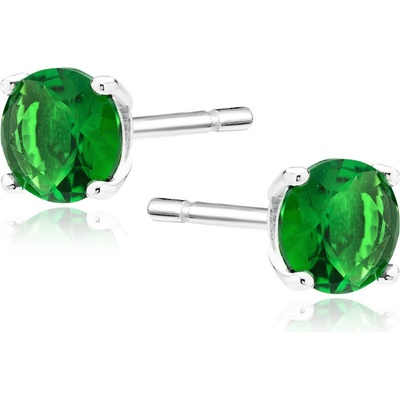 Lunica stříbrné náušnice GREEN 0287