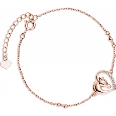 Lunica Stříbrný náramek RŮŽOVÝ KŮŇ 0785