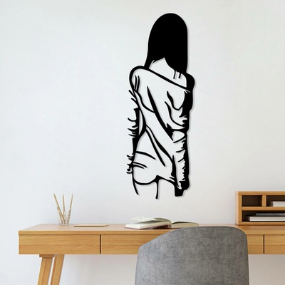 ASIR Nástěnná dekorace kov DÍVKA ODCHÁZÍ 32 x 87 cm