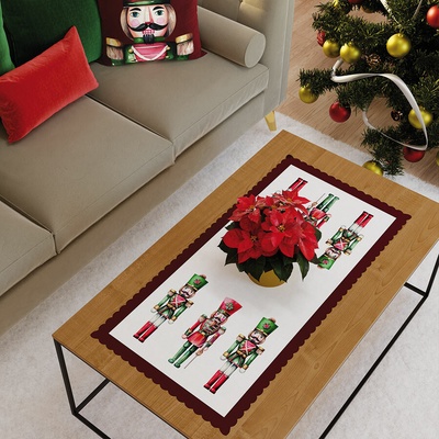 INTERMEDIC SK Vianočný obrus Luskáčik Karo 50x100 cm
