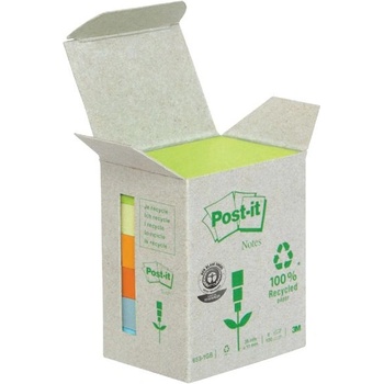 ЛИСТЧЕТА СЗЛ 3М post-it 38/51 100Л РЕЦИКЛИР. МИКС