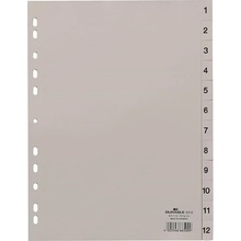 DURABLE plastový, A4, šedý, 1-12