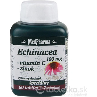 MedPharma Echinacea 100 mg + vitamín C + zinok 67 tabliet