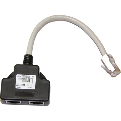 Rozdvojka - Adaptér 1x RJ45 8/8- 2x RJ45 8/4 PC-PC