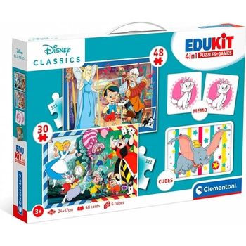 Image 1 of Clementoni - Puzzle Edukit Disney+ cubes+memo - 1 - 39 piese