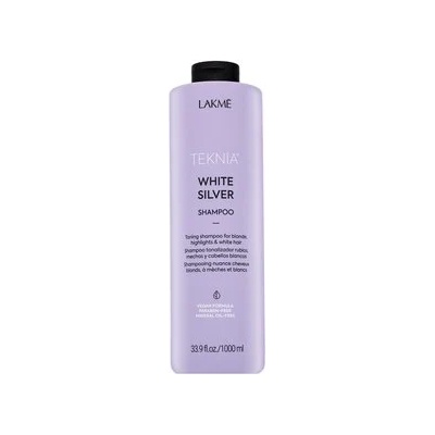 Lakmé Teknia White Silver Shampoo Неутрализиращ шампоан за платинено руса и сива коса 1000 ml