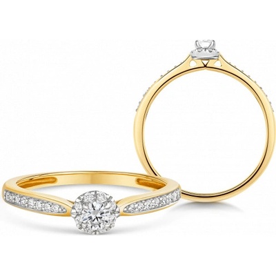 SOFIA DIAMONDS zlatý zásnubní prsten s diamantem UDRG48708Y-H-I1