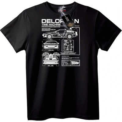 NOONEBRAND Тениска DeLorean машина на времето - M, White