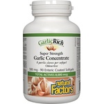 Natural Factors Super Strenght Garlic Concentrate, 90 стомашно устойчиви софтгел капсули Natural Factors (2332 NF)