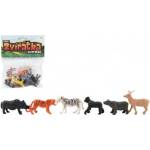 Teddies Мини сафари zoo животни пластмаса 5-6см 12бр в торбичка (00850198)