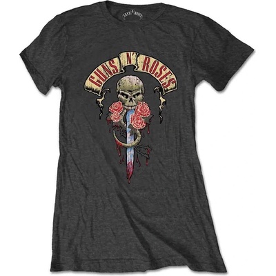 Guns N' Roses Dripping Dagger Charcoal Grey M Дамски Риза (GNRTS23LC02)