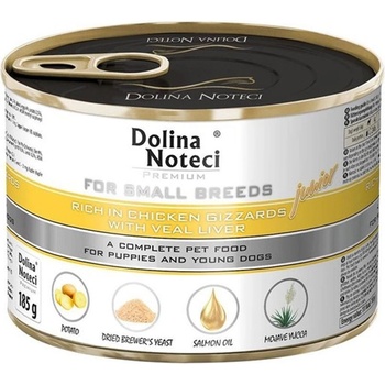 Dolina Noteci Premium Junior Small Breed Пилешки Сърца и Телешки Черен Дроб 185 г